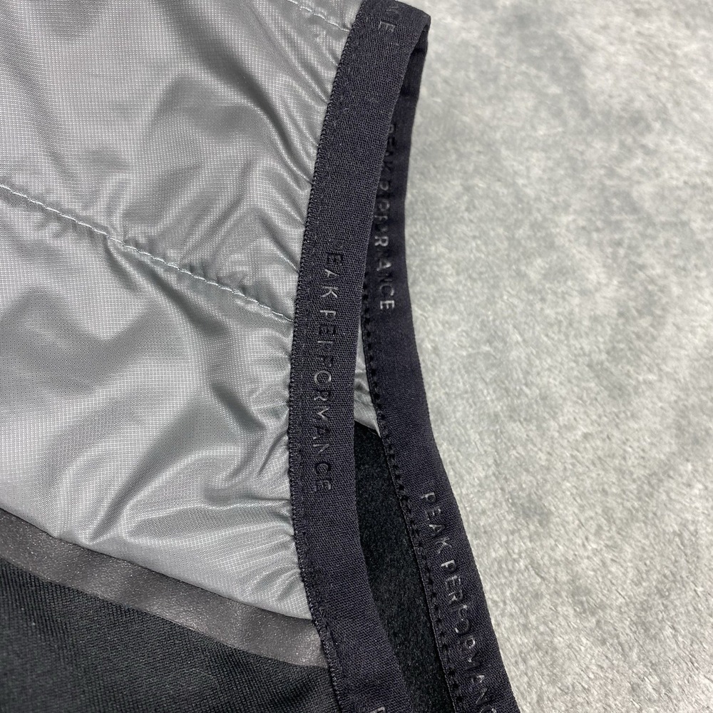 Peak Performance Alum Vest Mens Size XXL Grey Black Hybrid Hooded Puffer Running - Picture 3 of 14